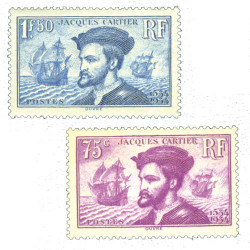 Les deux timbres Jacques Cartier de 1934