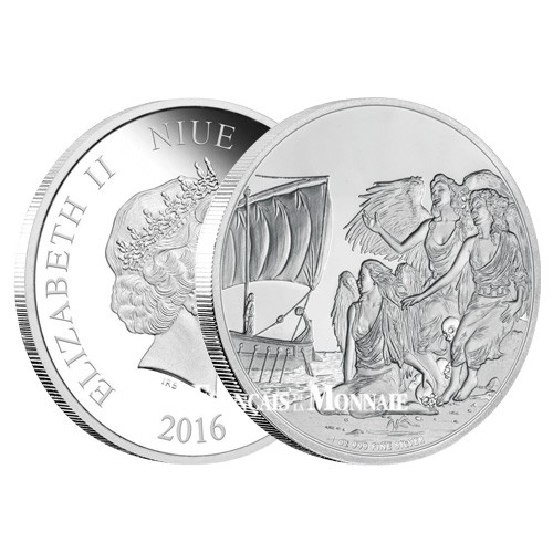 2 Dollars Argent BE 2016 - Mythologie grecque - Sirènes