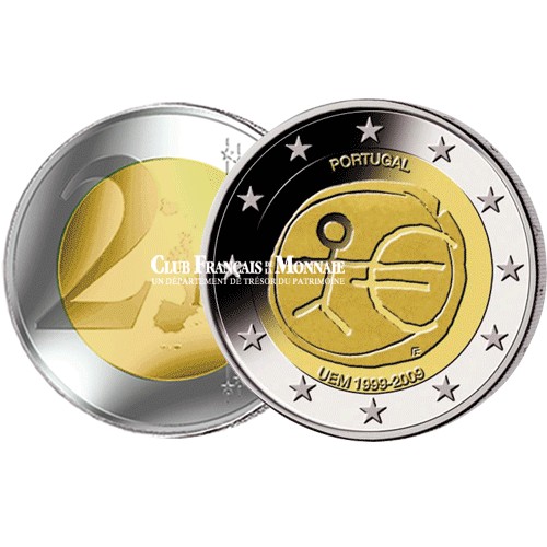 2009 - Portugal - 2 Euros commémorative 10 ans de l'Union Economique et Monétaire
