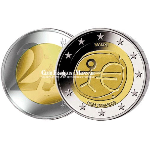 2009 - Malte - 2 Euros commémorative 10 ans de l'Union Economique et Monétaire