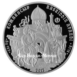 500 Tenge Argent  Kazakhstan BE 2015 - “Nasriddin Afandi” Philosophe,  auteur de contes