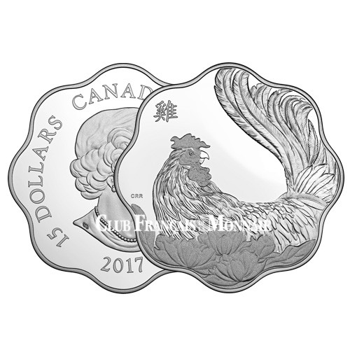 15 Dollars Argent Canada BE 2017 - Année du Coq 15 Dollars Argent Canada BE 2017 - Année du Coq
