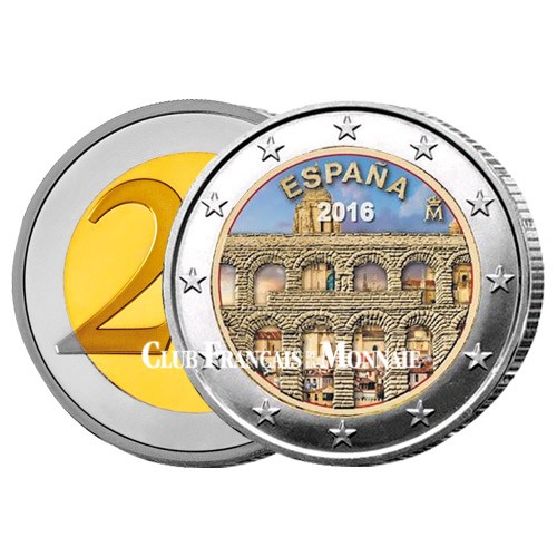 2 Euro Espagne 2016 - Aqueduc de Ségovie