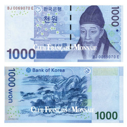 Billet 1 000 Won Corée du Sud 2007 - Yi Hwang (1501-1570),  philosophe néoconfucianiste