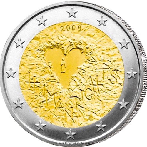 2008 - Finlande - 2 Euros 60 ans de la déclaration Universelle des Droits de l'Homme
