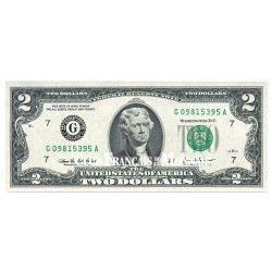 2 Dollars USA 2003 Thomas Jefferson - 3ème Président des USA