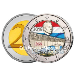 2 Euro Luxembourg 2016 colorisée - 50 ans de l’inauguration du Pont Grande-Duchesse Charlotte