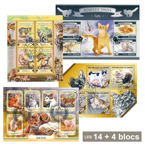 14 Blocs Chats + 4 Blocs Feuillets OFFERTS