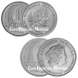 10 et 20 Centavos  Pérou 1935 - 1941