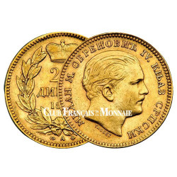 20 Dinars Or Serbie 1879 - Milan Ier