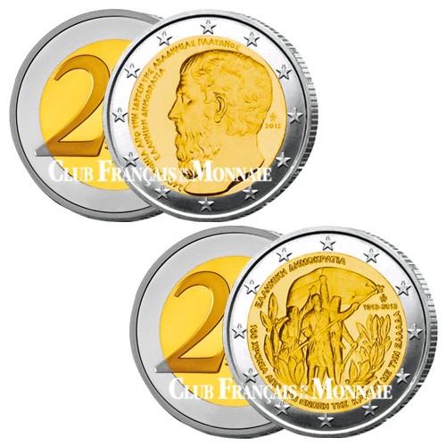 Lot des 2 x 2 Euro Grèce 2013
