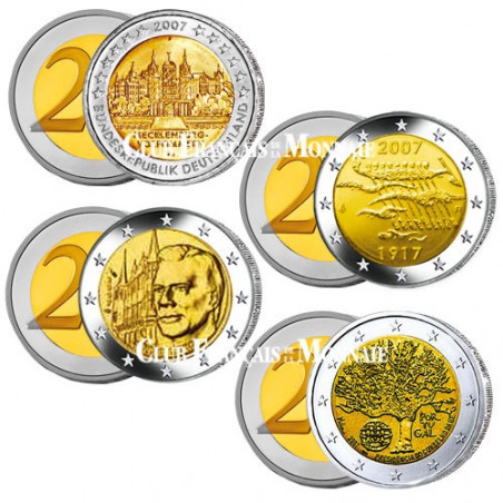 Lot de 4 x 2 Euro 2007