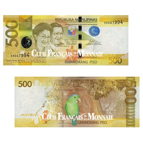 500 Pesos Philippines 2013-2015 - Corazon  Aquino (1933-2009)