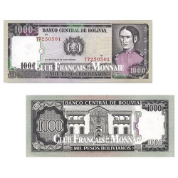 1 000 Pesos Bolivie 1982 - Juana Azurduy de Padilla (1780-1862)