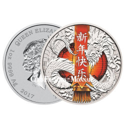 1 Dollar Argent BU 2017 - Nouvel an Chinois - Dragon  