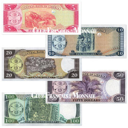 Lot de 5 billets Liberia 2003-2011