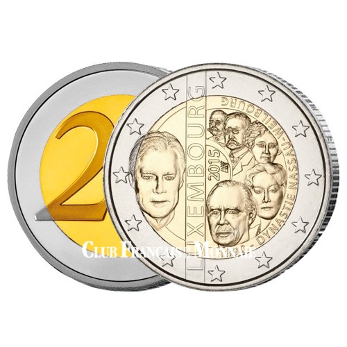 2 Euro Luxembourg 2015 - 125 ans de la dynastie Nassau-Weilbourg