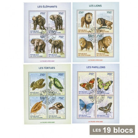 19 blocs Faune Africaine*