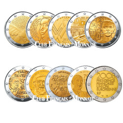 Lot des 10 x 2 Euro France 2008-2015