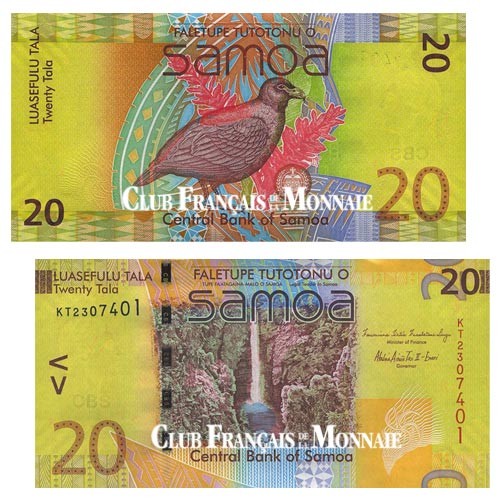 Billet 20 Tala Samoa 2008 Billet 20 Tala Samoa 2008