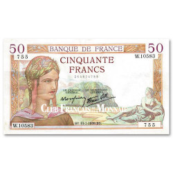 Billet 50 Francs Cérès