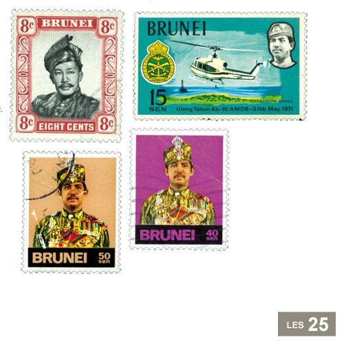 25 timbres Brunei