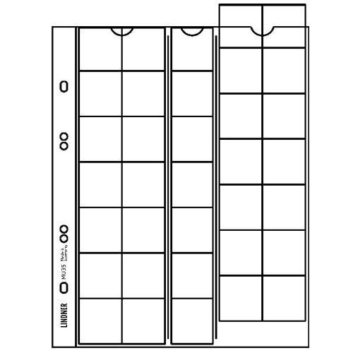 Lot de 5 feuilles supplémentaires pour 35 monnaies de 27 mm