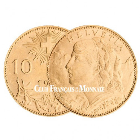 10 Francs Or – Demi Vreneli Suisse Helvetia