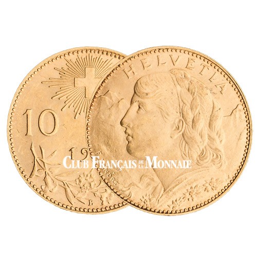 10 Francs Or – Demi Vreneli Suisse Helvetia