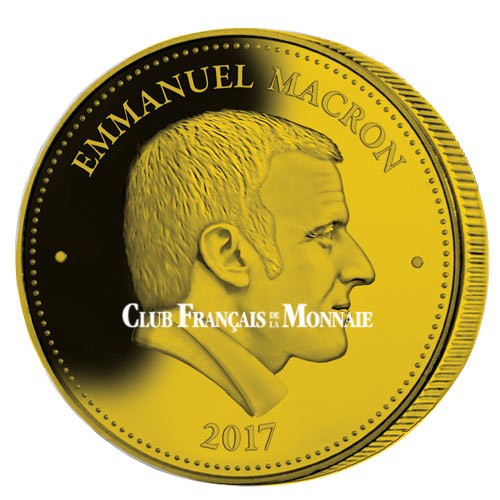 Président Emmanuel Macron dorée 2017