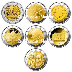 Lot des 14 x 2 Euro commémoratives 2017