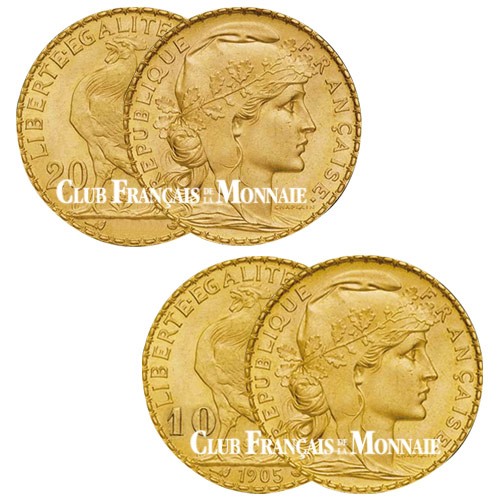 L’indispensable du collectionneur : 1 x 20 Francs Or Génie IIème République + 1 x 20 Francs Or Génie IIIème République L’indispensable du collectionneur : 1 x 20 Francs Or Génie IIème République + 1 x 20 Francs Or Génie IIIème République