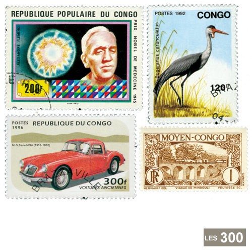 300 timbres Congo français