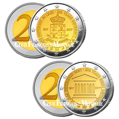 Lot de 2 x 2 Euro Belgique 2017