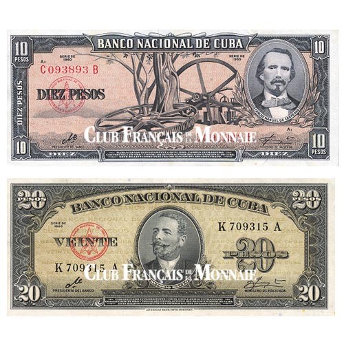 Lot de 2 billets 1960 Lot de 2 billets 1960