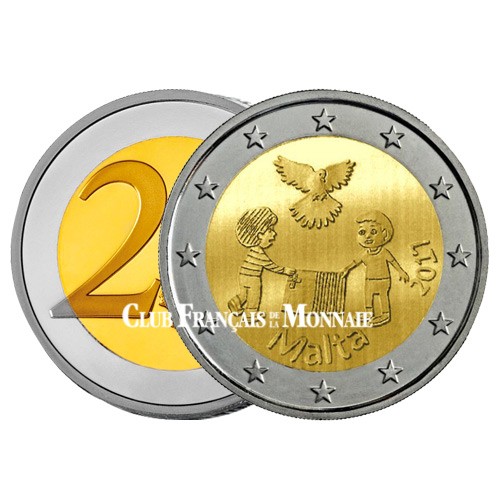2 Euro Malte 2017 - La Paix