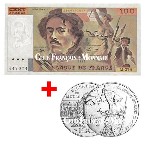 Lot billet + monnaie Delacroix Lot billet + monnaie Delacroix
