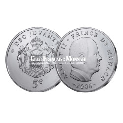 2008 - Monaco 5 Euro Argent BU Albert II