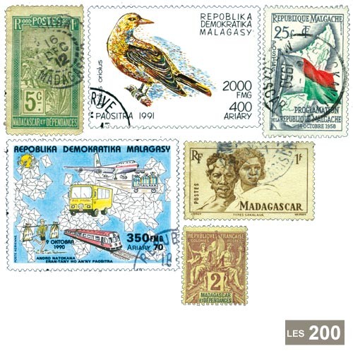 200 timbres Madagascar