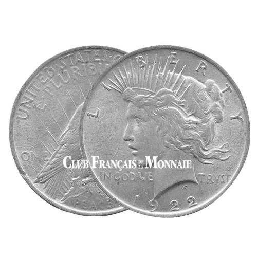 1 Dollar USA Argent - “Peace Dollar” 1921-1923