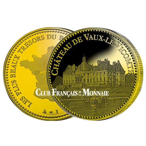 Château Vaux-Le-Vicomte dorée à l'or fin 24 carats