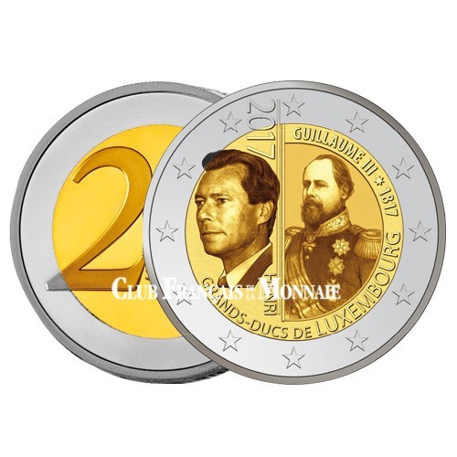 2 Euro Luxembourg 2017 - 200 ans de la naissance du Grand-Duc  Guillaume III