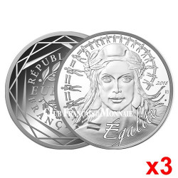 Lot de 3 x 20 Euro Argent France 2018 - Marianne Égalité