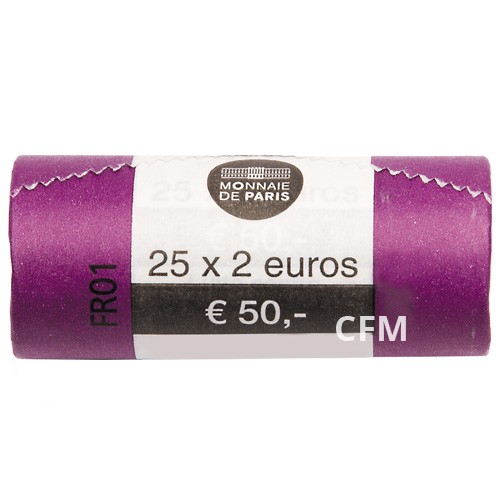 Le rouleau de 25 x 2 Euro France 2018