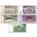 Lot 5 billets Estonie 1992-2007