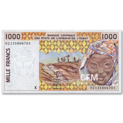 1 000 Francs États Afrique de l’Ouest 2002