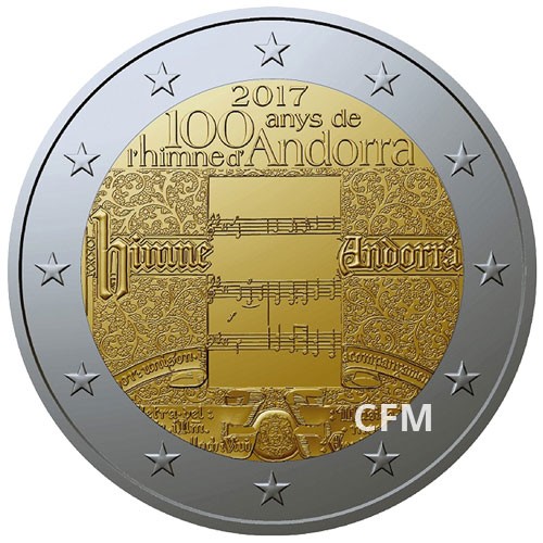 2 Euro Andorre BU 2017 - 100 ans de l'hymne d’Andorre