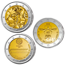 Lot des 3 x 2 Euro 2008 -  Droits de l’Homme