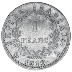 1 Franc Argent Napoléon Ier Tête Laurée