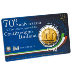 2 Euro Italie BU 2018 - 70 ans de la constitution